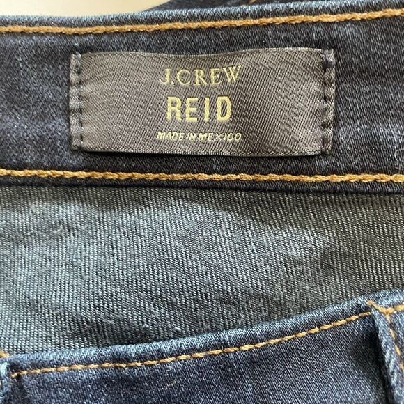 J. Crew Jeans Womens 31 Dark Wash Blue Denim REID Slim Leg Skinny Ankle Mid Rise - Picture 6 of 10